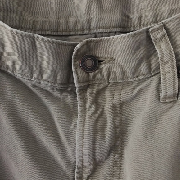 Old Navy Boyfriend Khaki Colored Jeans Distressed Naturally - Picture 14 of 16